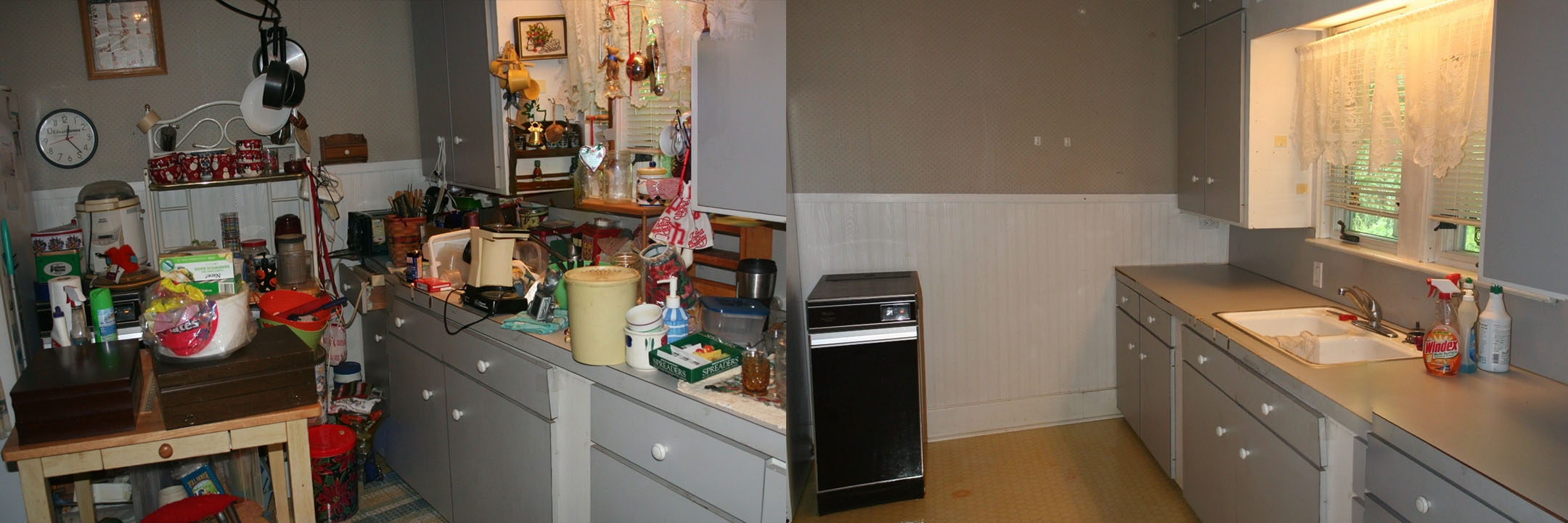 before and after of a kitchen in Kokomo IN